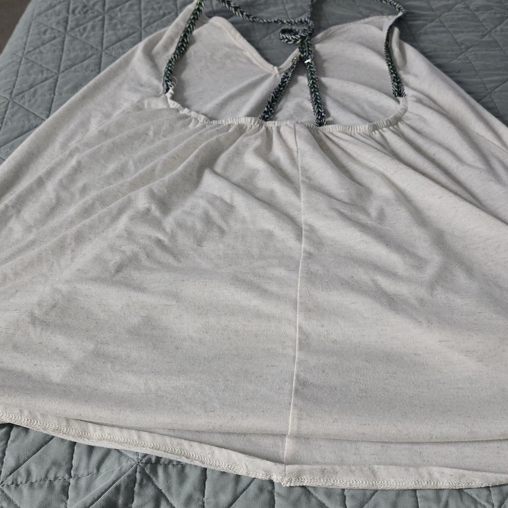 Women's Cream Sleeveless Top
